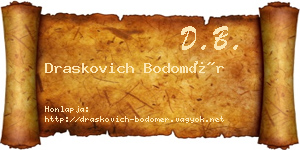 Draskovich Bodomér névjegykártya